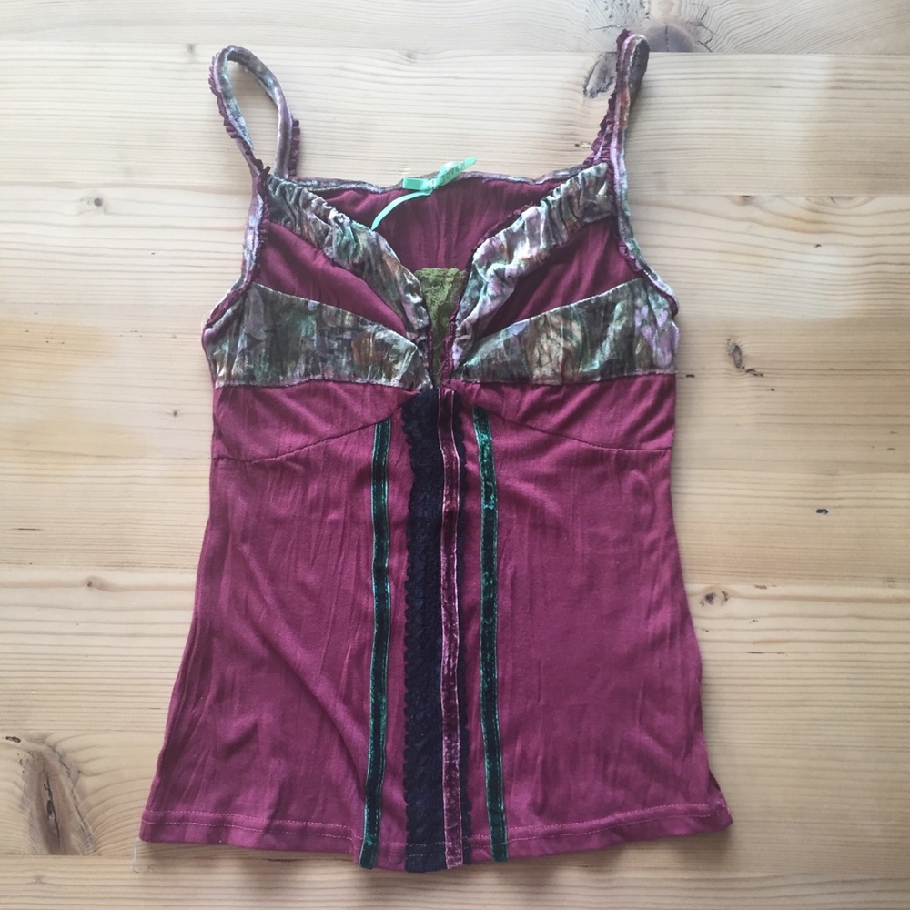 COPY - Joven burgundy tank top with velour size s…
